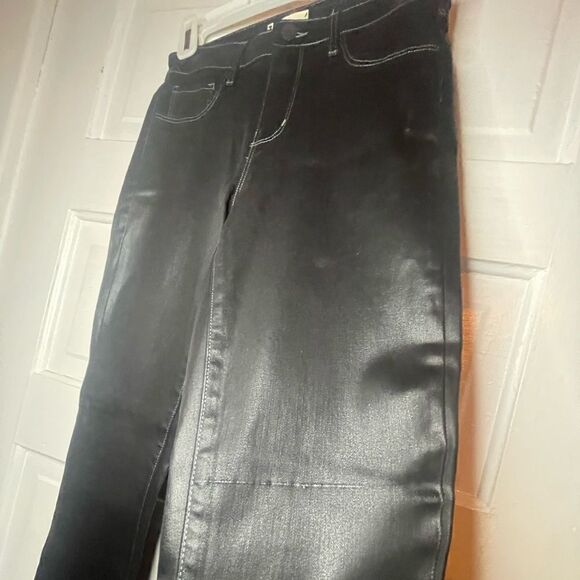 L’AGENCE Margot Skinny High Rise Contrast Coated Noir - Picture 8 of 15